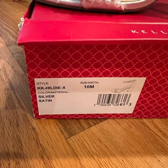 Kelly & Katie Silver Pearl Embellished Heels - Picture 3 of 5